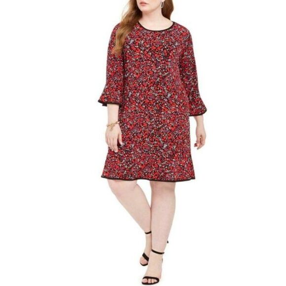 MICHAEL Michael Kors Dresses & Skirts - Michael Kors Woodland Floral Printed Bell Sleeve Dress Size 1X